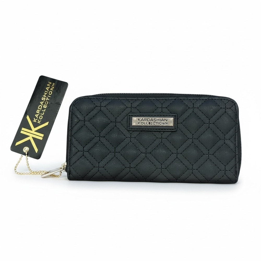 Kardashian Kollection Black Quilted Women's wallet